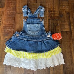 NWT  Wonder Nation Denim Overall Dress Sz 18M